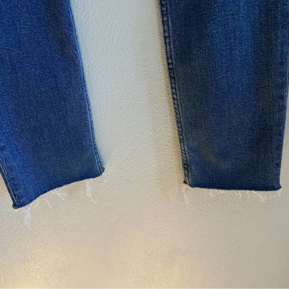 RE/DONE 90s High Rise Ankle Crop Jeans Dusk Destroy Distressed Skinny Cropped 26